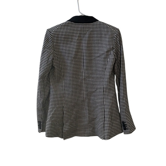 VERONICA BEARD Airlie Houndstooth Dickey Blazer Jacket Black/White Sz 4 - Picture 2 of 9